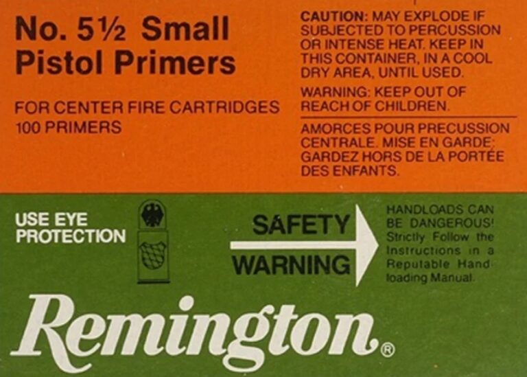 Remington 5.5 Primers For 9MM remington pistol primers chart